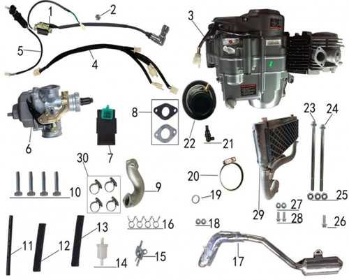 chinese atv parts diagram