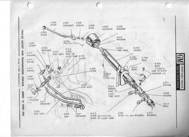 gm steering column parts diagram