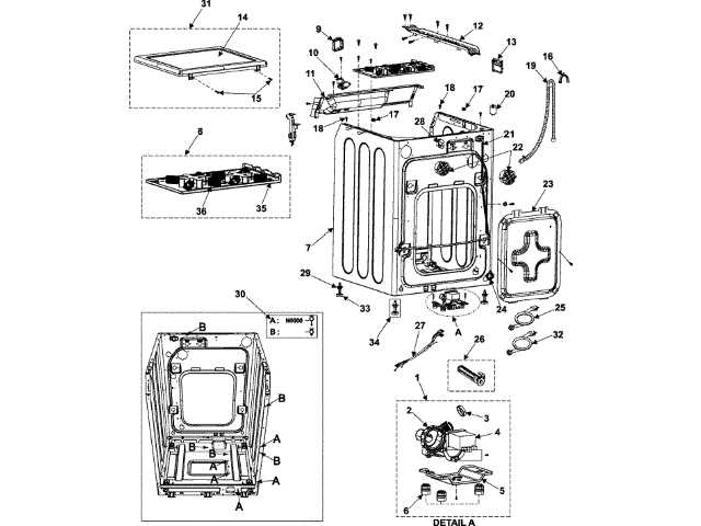 samsung front load washer parts diagram