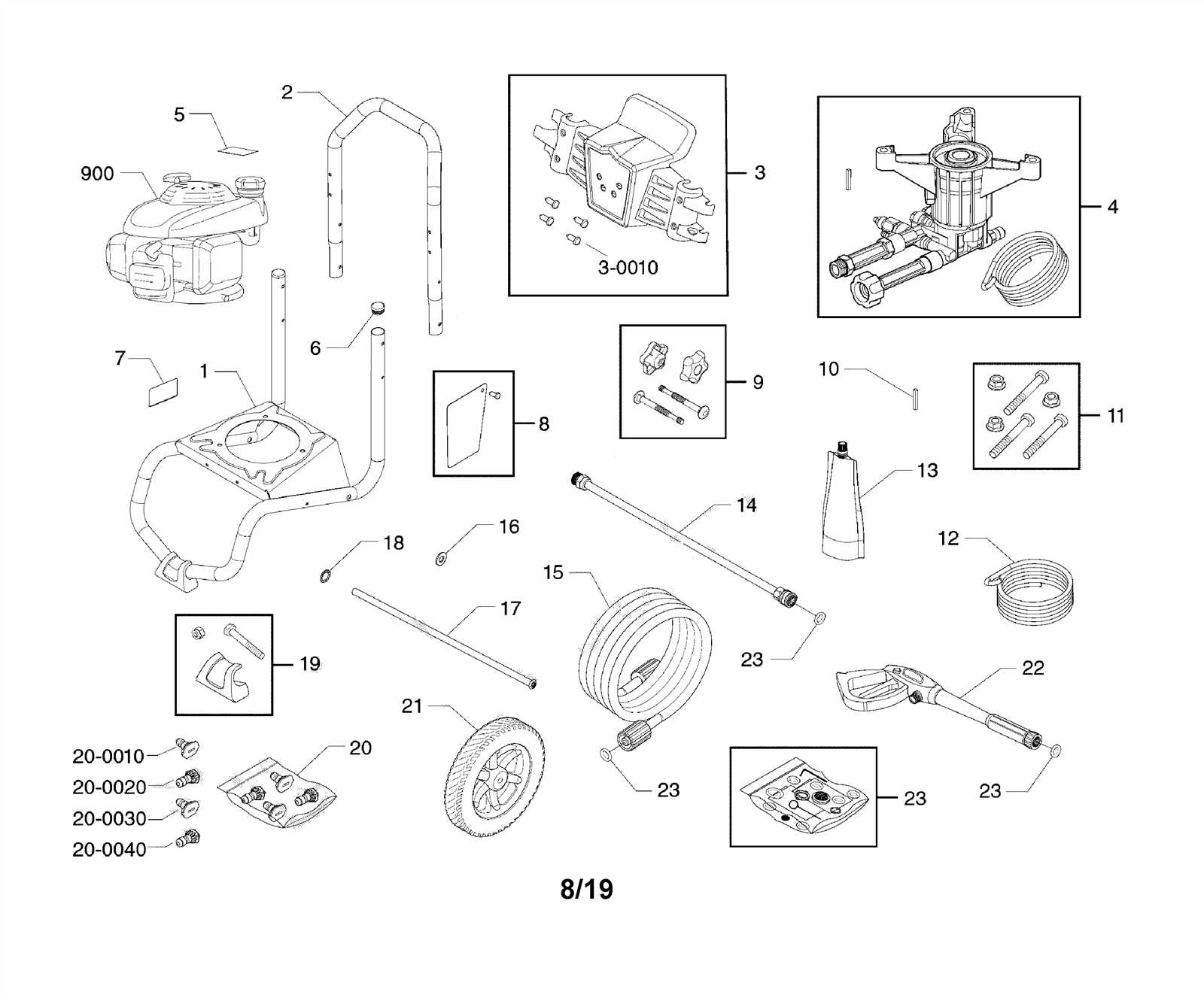 honda pressure washer parts diagram