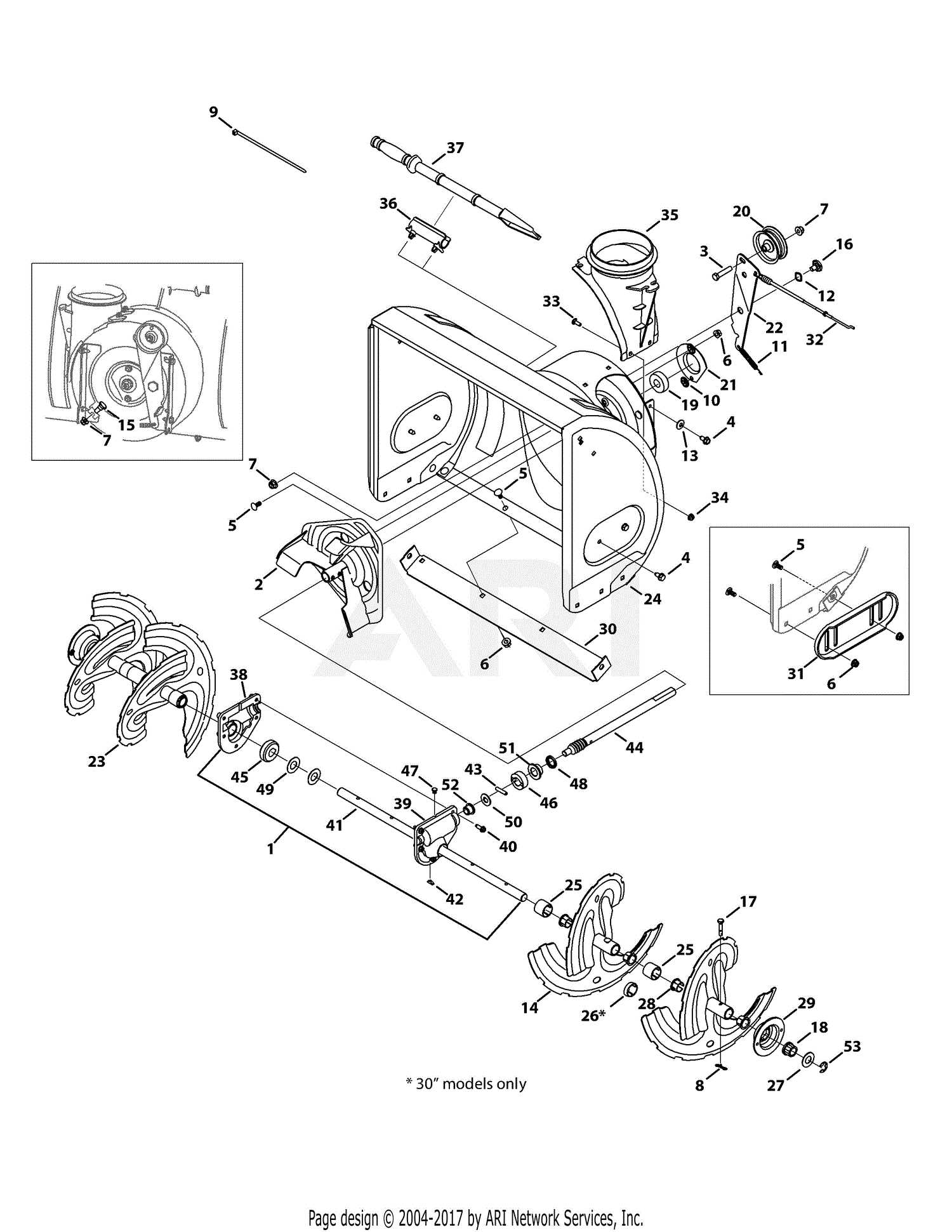 troy bilt storm 3090 parts diagram