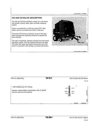 jd 535 baler parts diagram