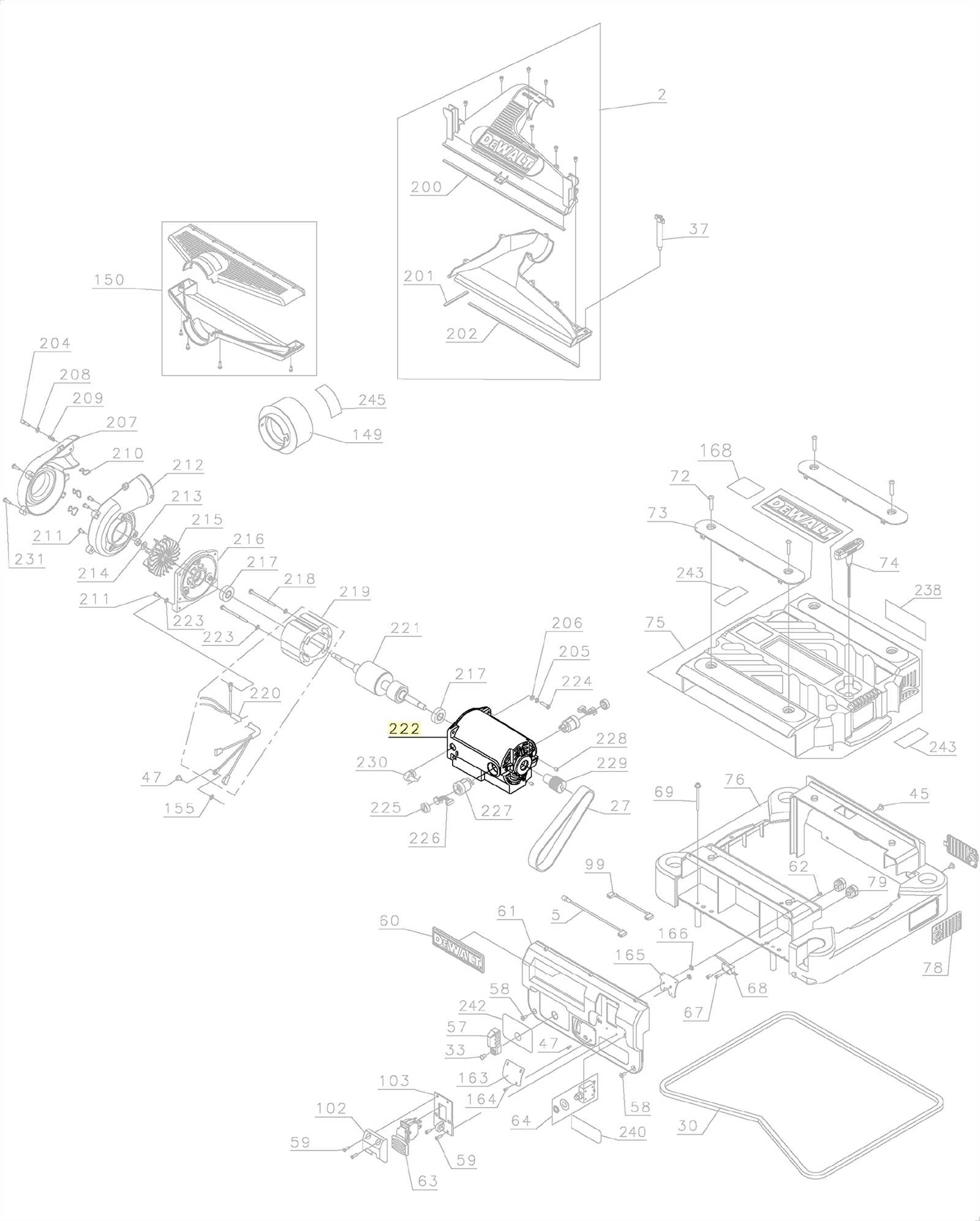 dewalt dw735 parts diagram