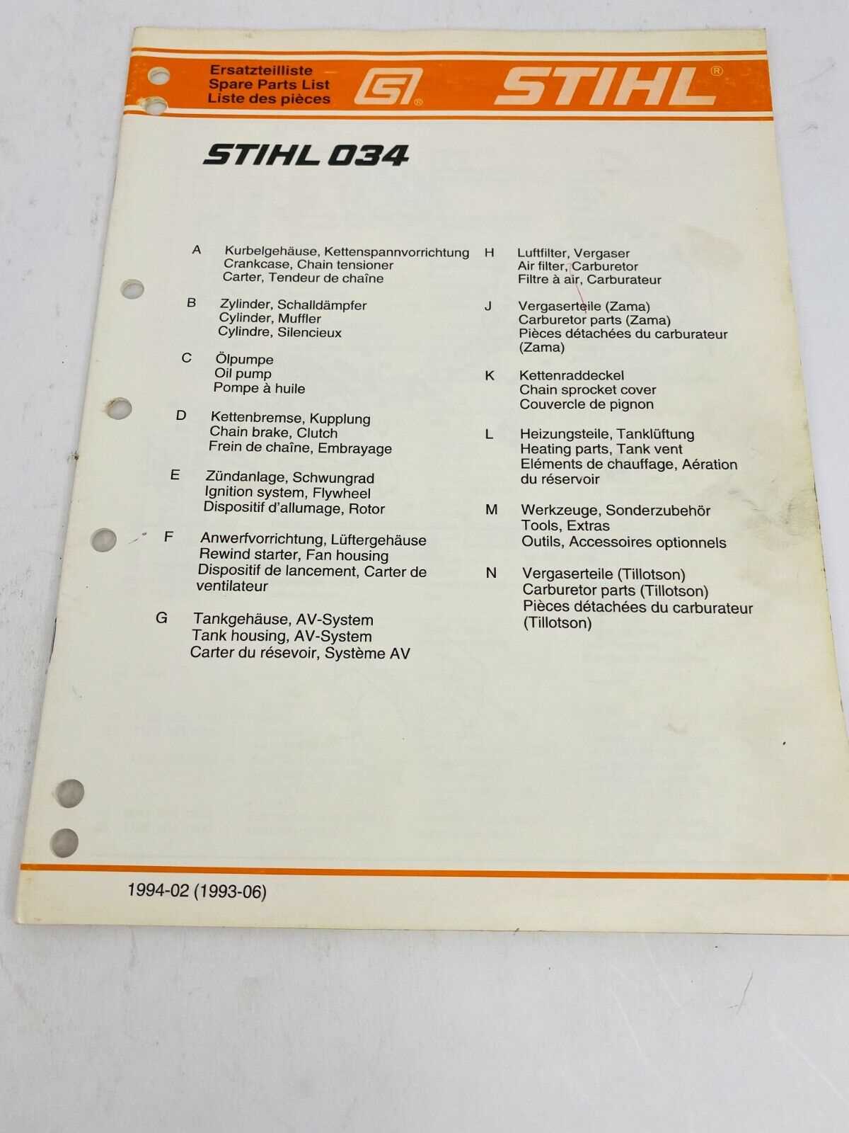 stihl 034 av parts diagram