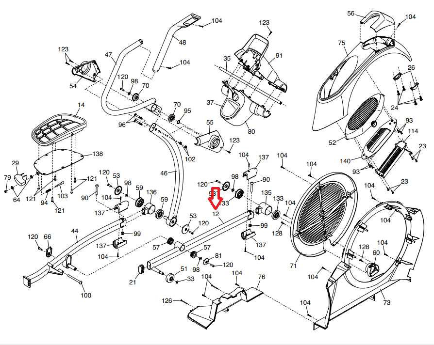 nordictrack elliptical parts diagram