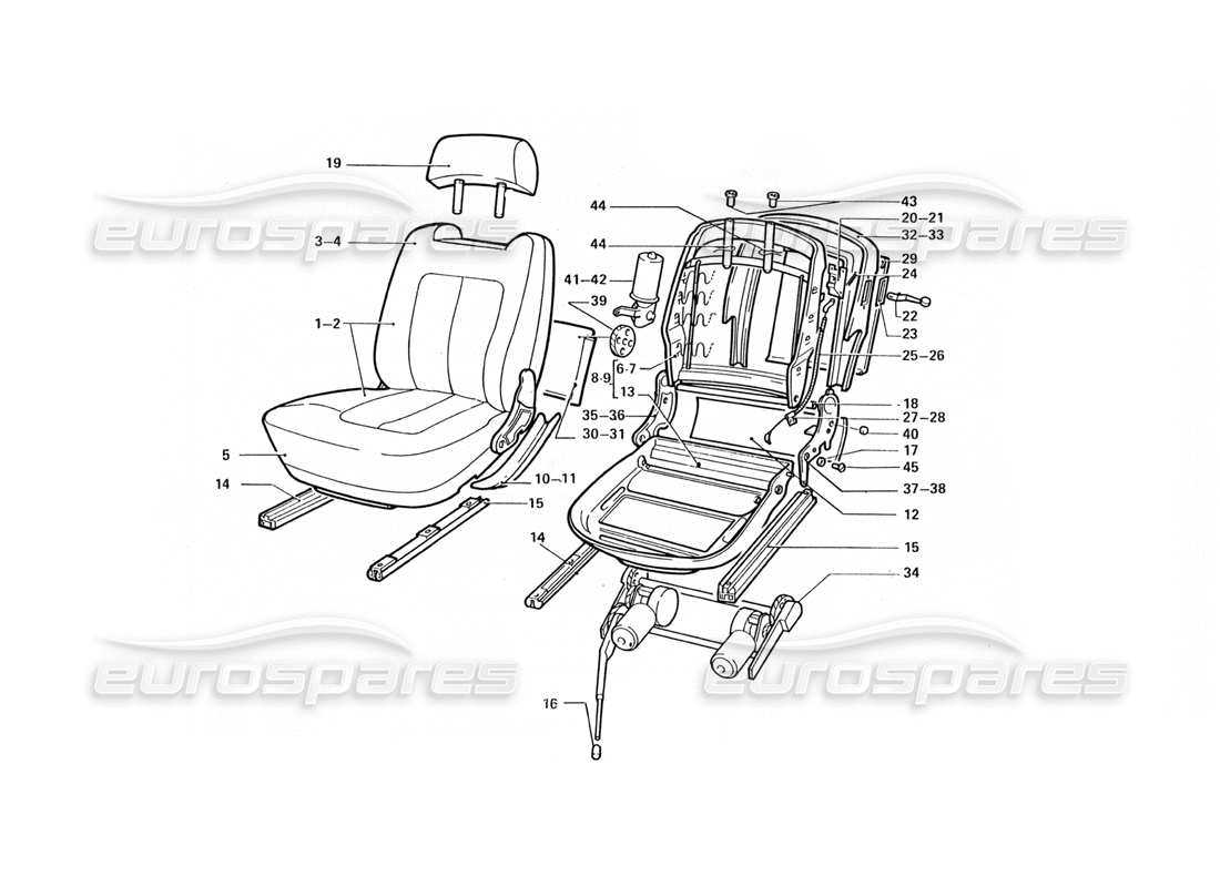 parts of a chair diagram