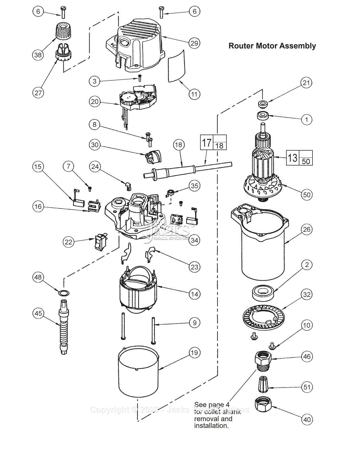 craftsman router parts diagram