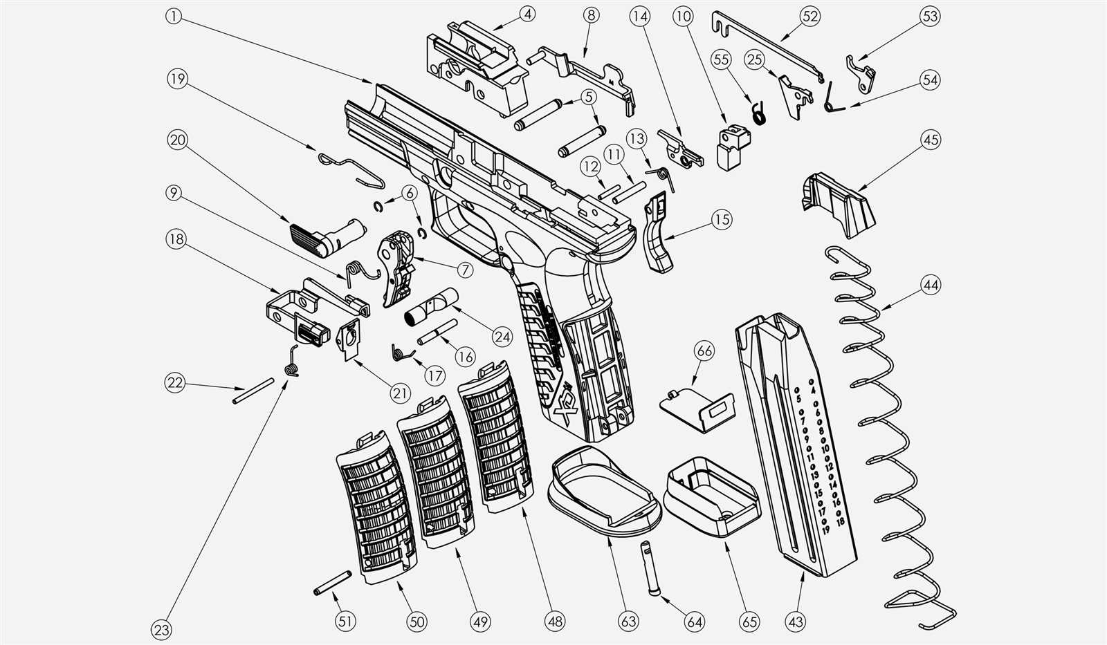 glock trigger parts diagram