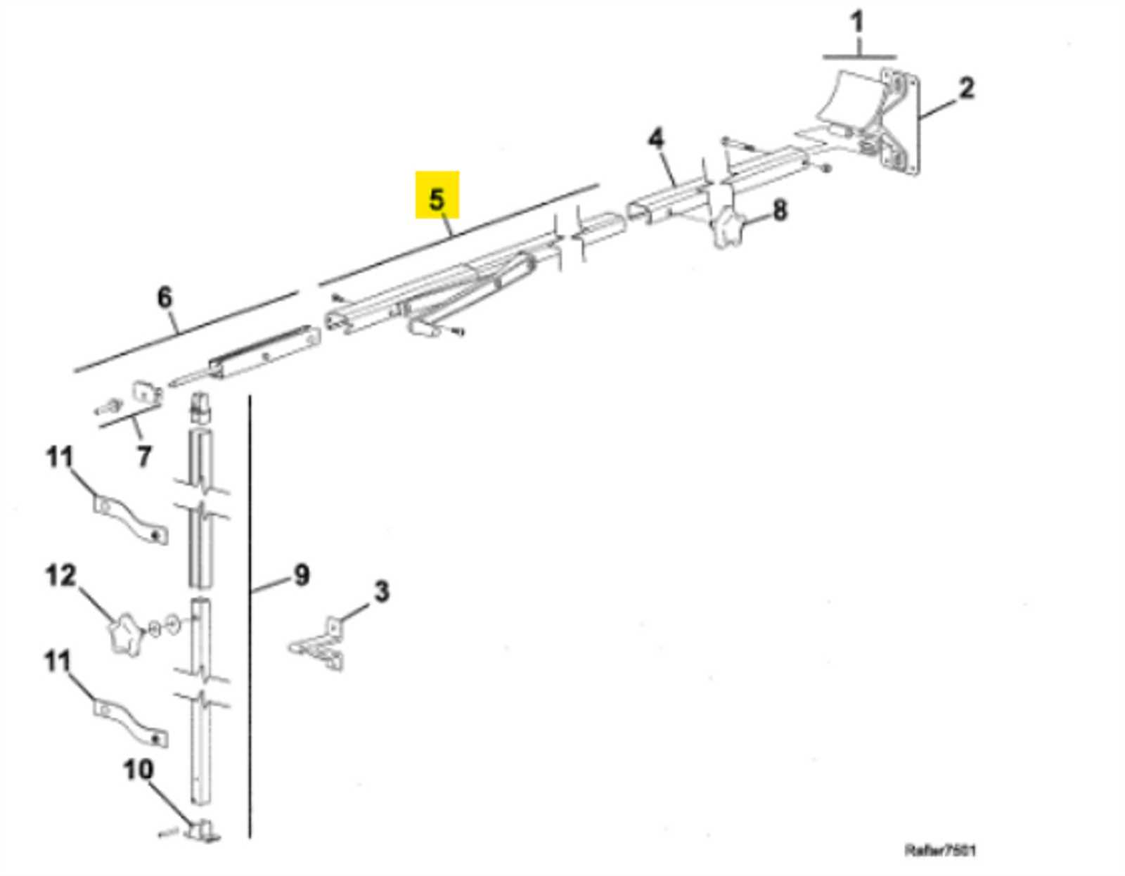 rv awning parts diagram