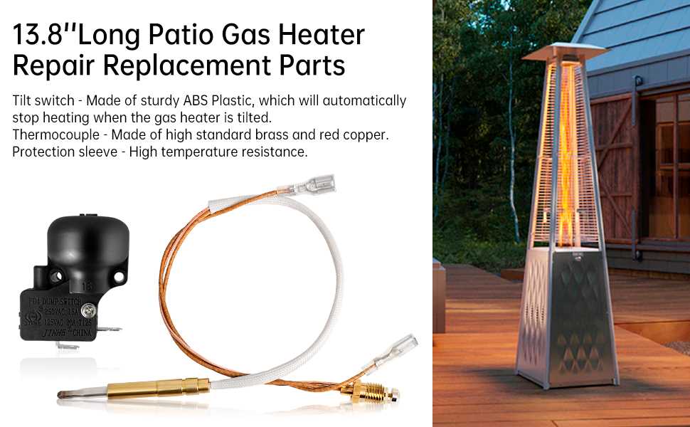 replacement patio heater parts diagram