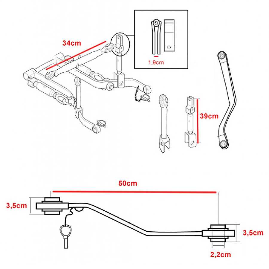 kubota 3 point hitch parts diagram