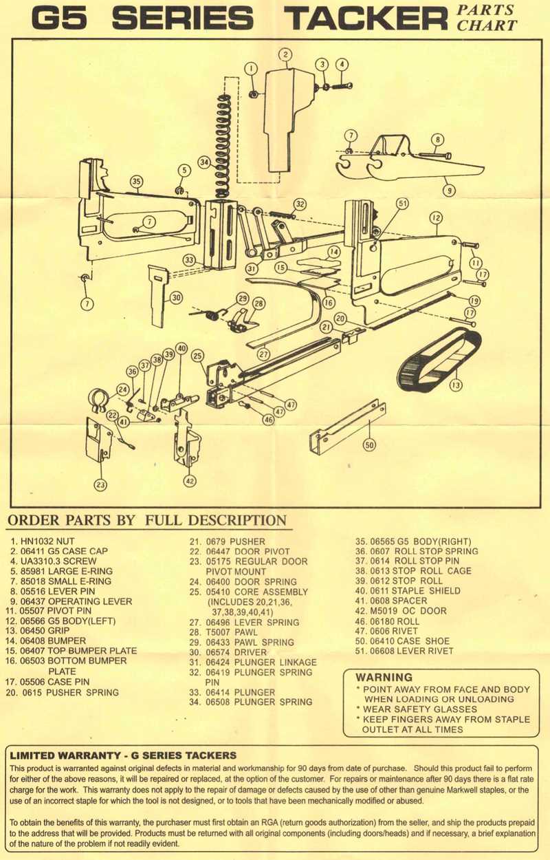 arrow hammer tacker parts diagram