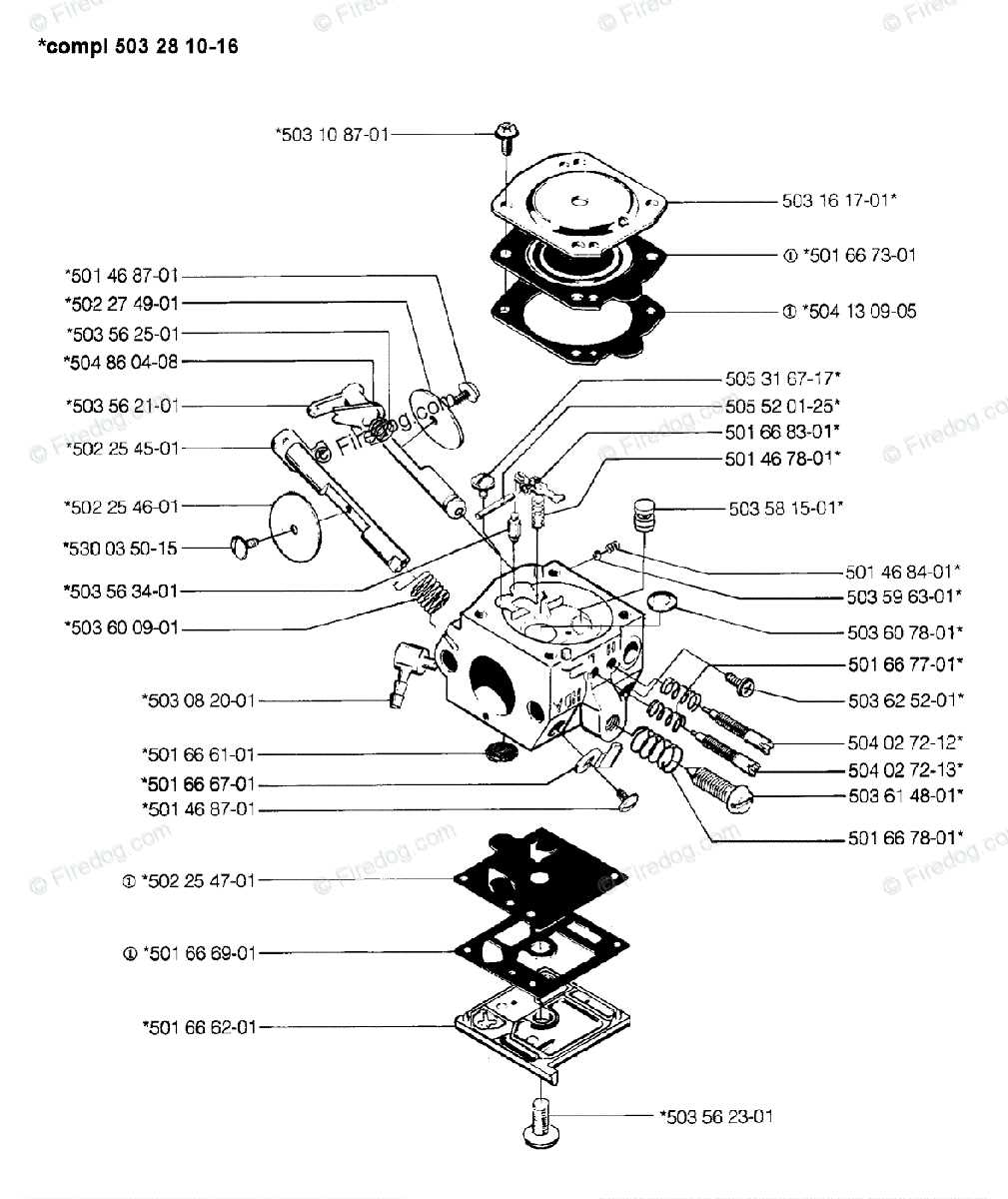 parts of a carburetor diagram