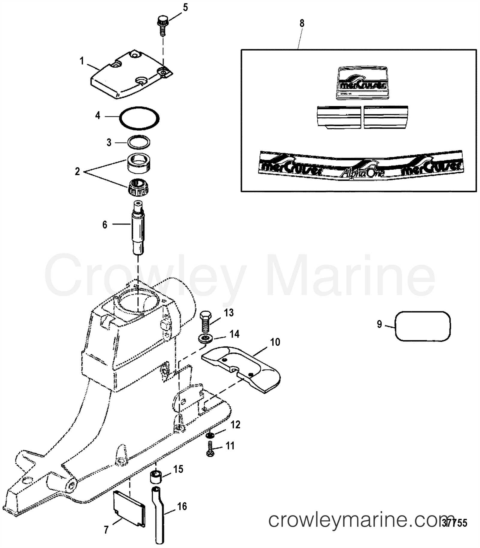 mercruiser alpha one gen 1 parts diagram