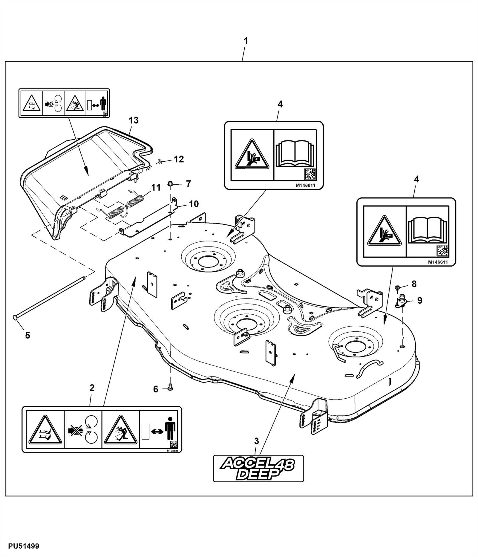 mower deck parts diagram