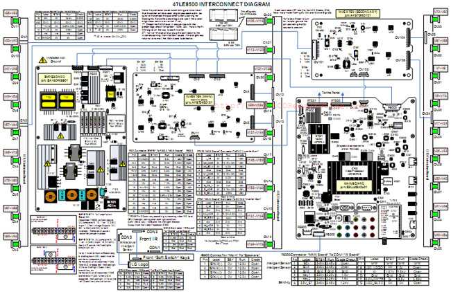 led tv parts diagram