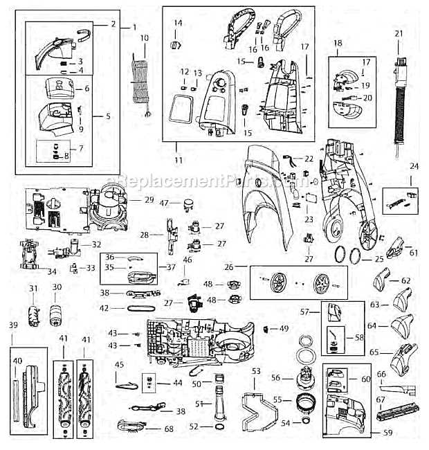 bissell little green parts diagram