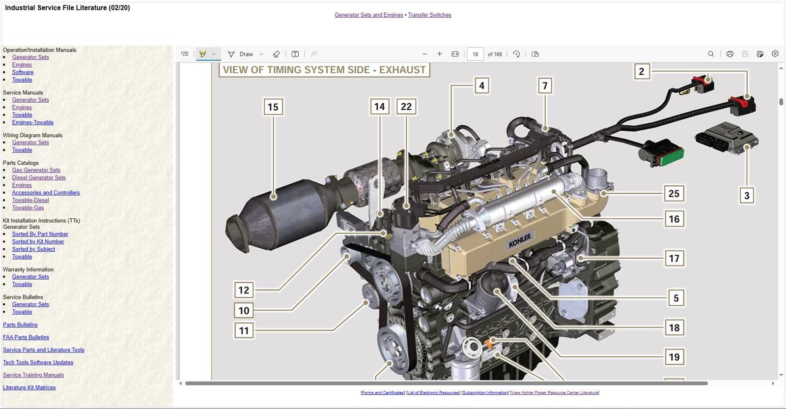 kohler generator parts diagram