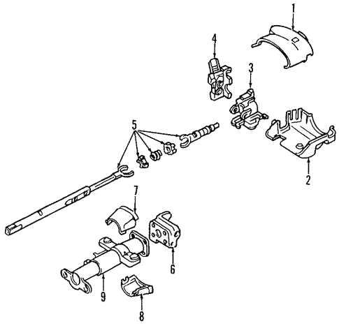 gm steering column parts diagram