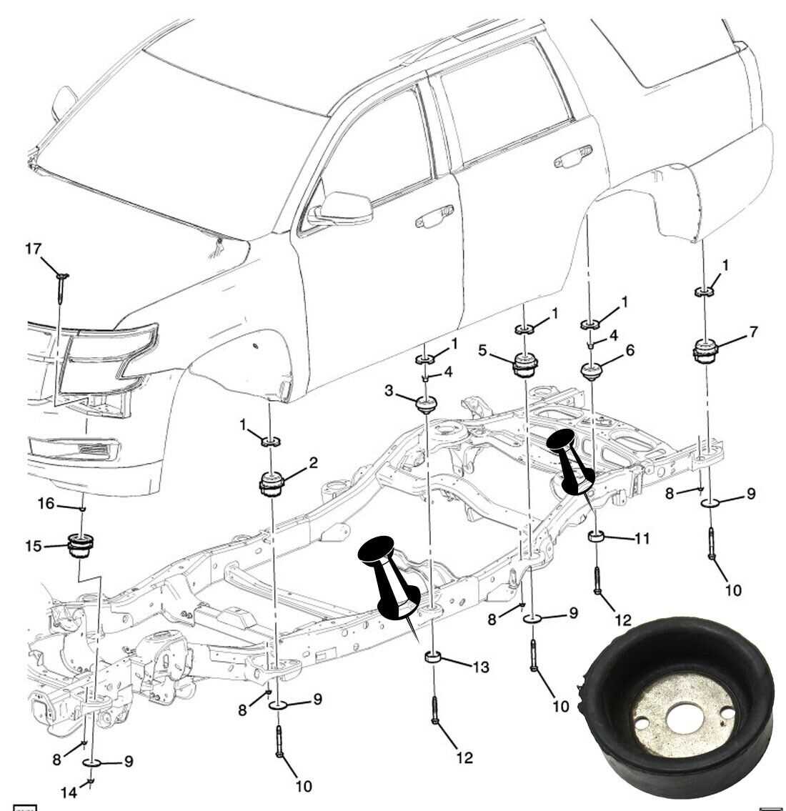 frame chevy silverado oem parts diagram