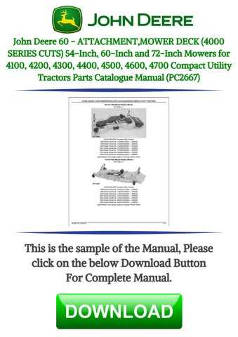 john deere 60 inch mower deck parts diagram