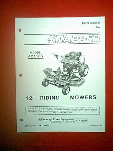 rear engine snapper riding mower parts diagram