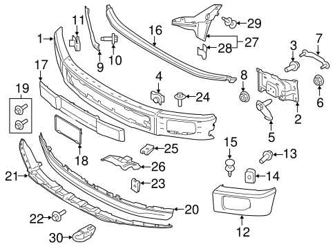 2016 ford f150 front bumper parts diagram