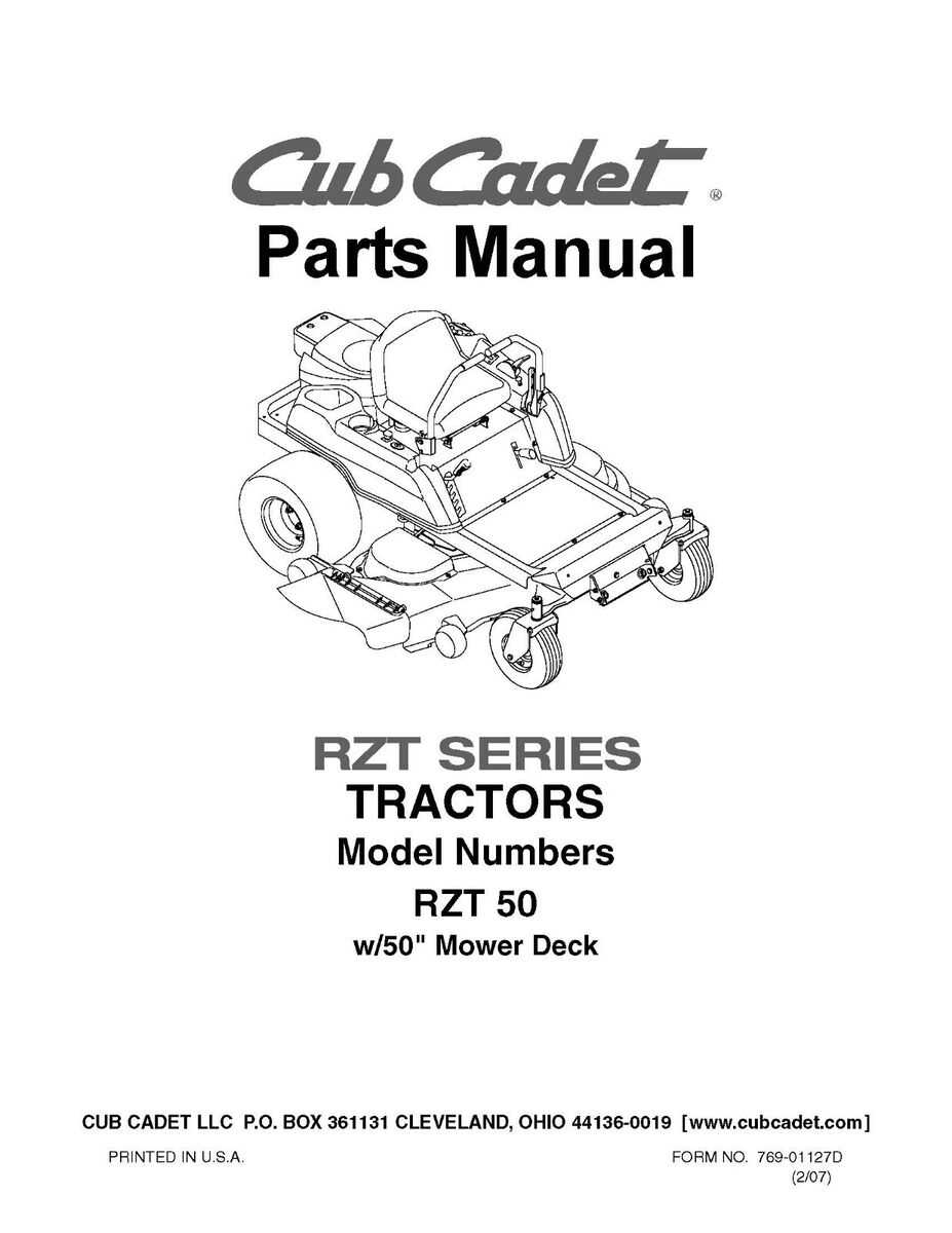 cub cadet zero turn parts diagram