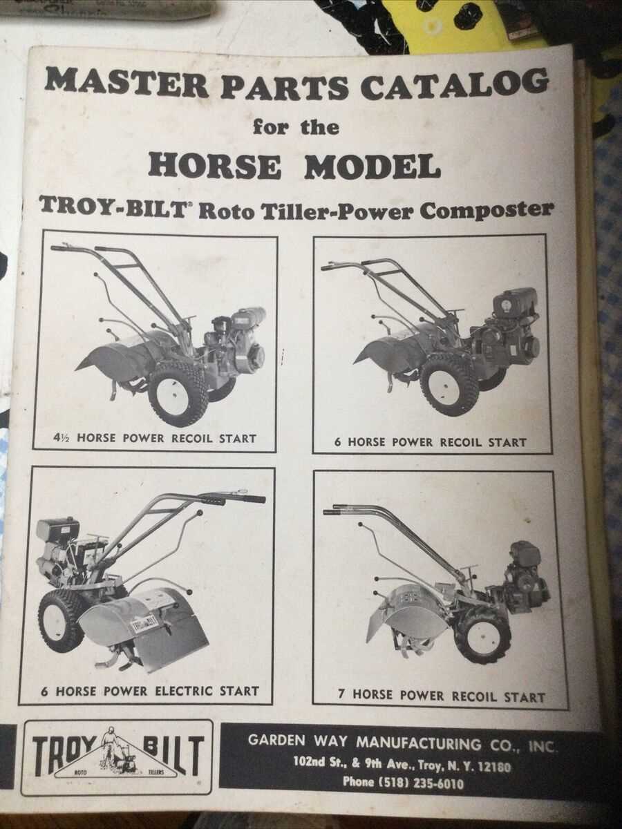 troy bilt tiller horse parts diagram