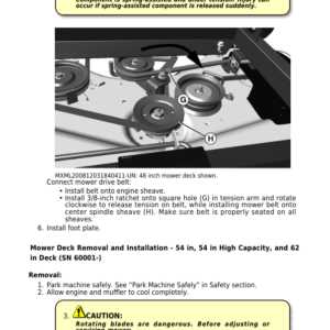 john deere z445 54 inch deck parts diagram