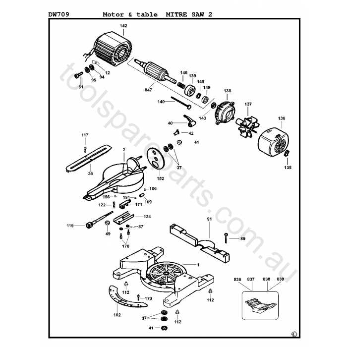 dewalt chop saw parts diagram