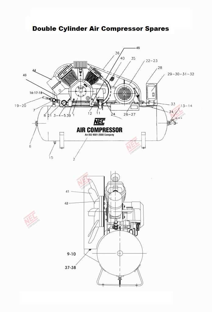 diagram air compressor parts