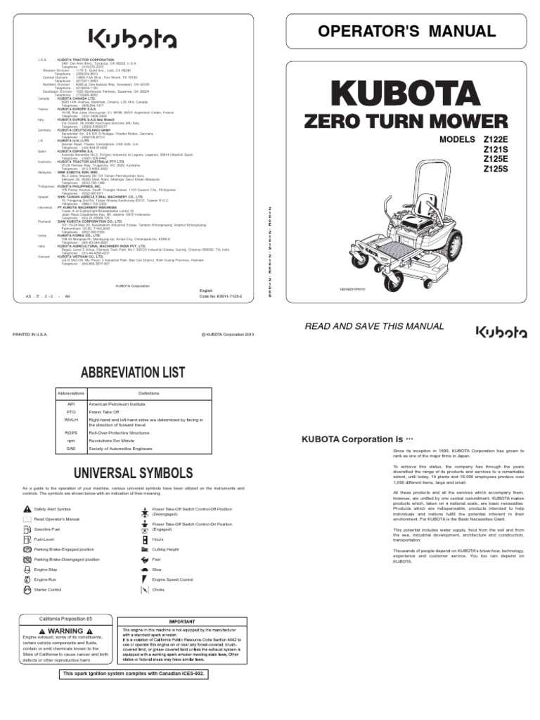 kubota z125skh 54 parts diagram