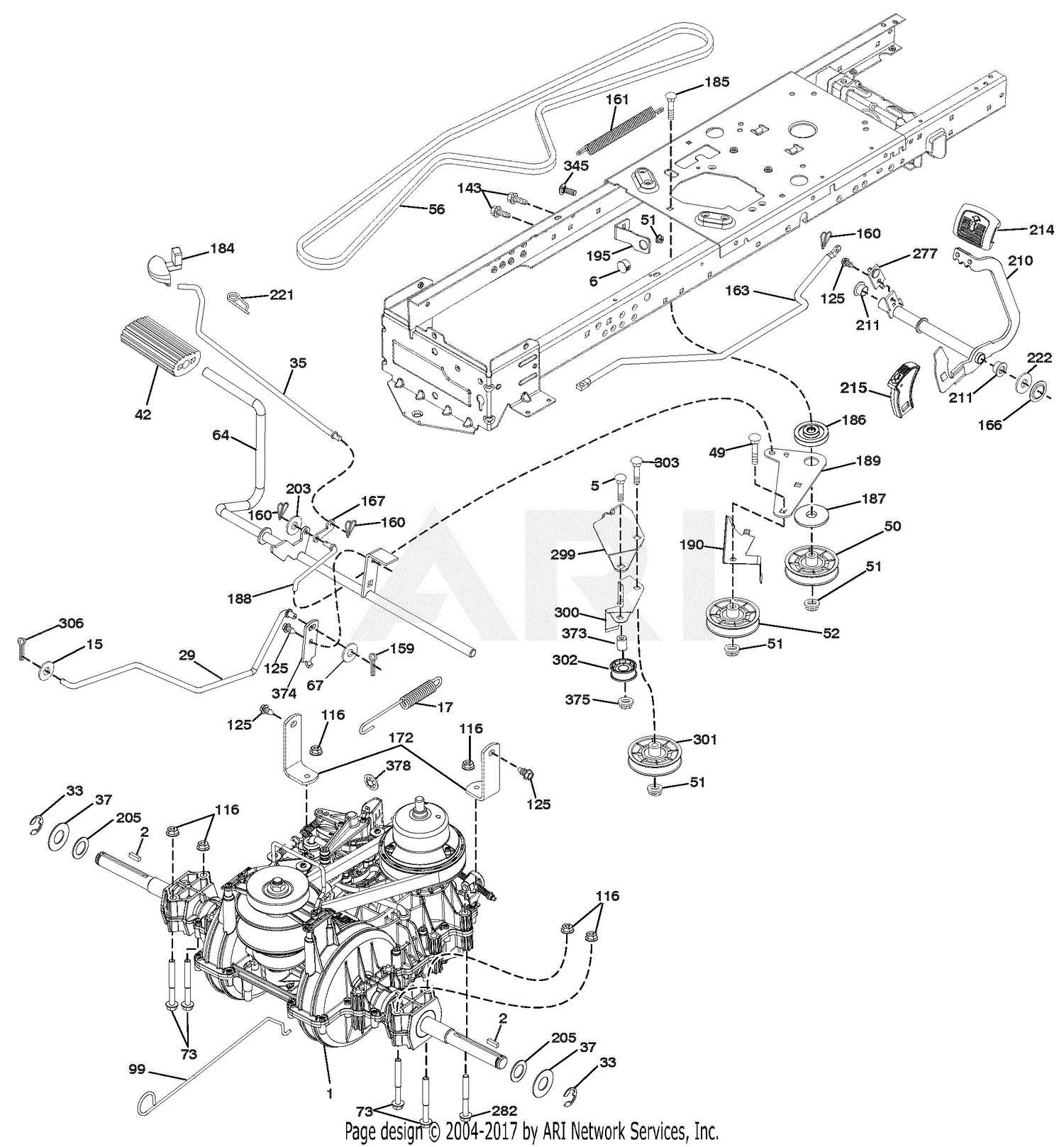 ariens mower parts diagram