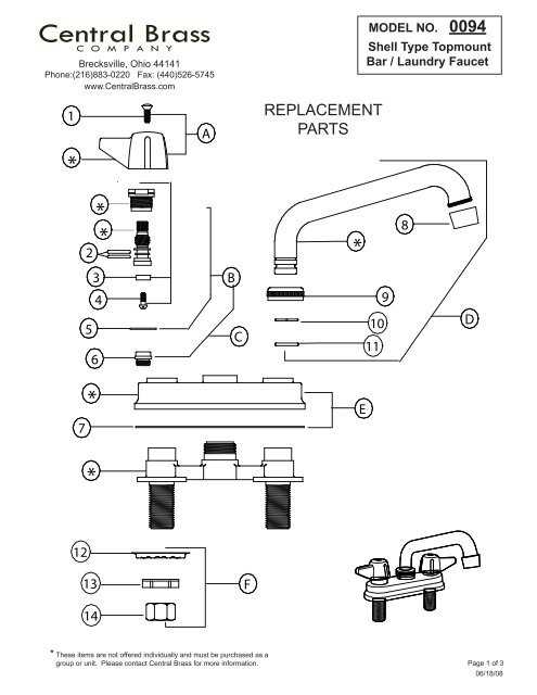 fisher faucet parts diagram