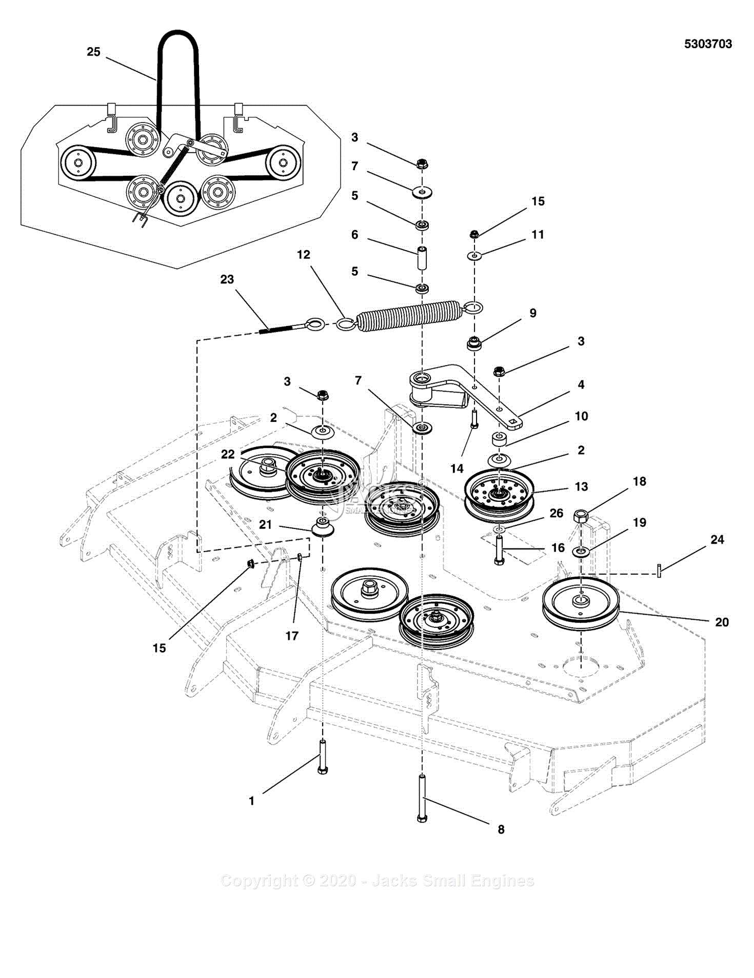 ferris mower deck parts diagram