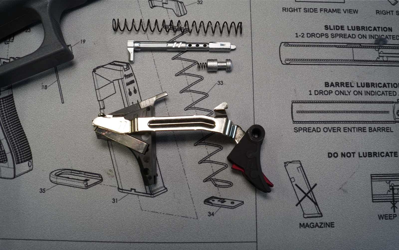 glock trigger parts diagram