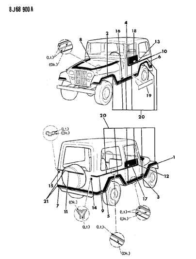 jeep tj body parts diagram