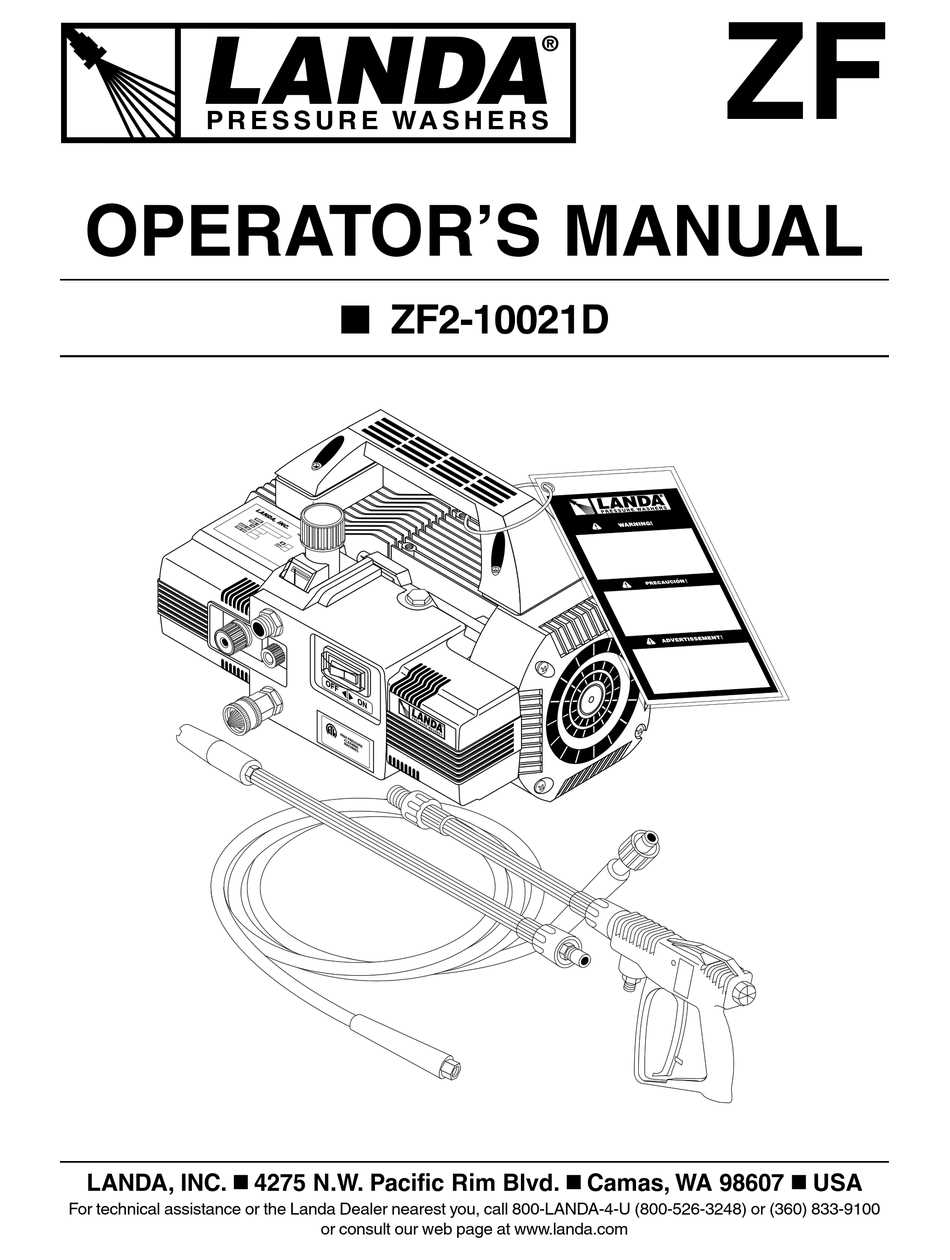 landa pressure washer parts diagram