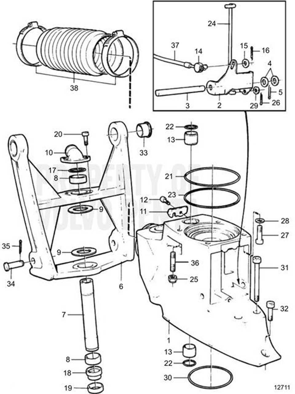 volvo penta 290 outdrive parts diagram