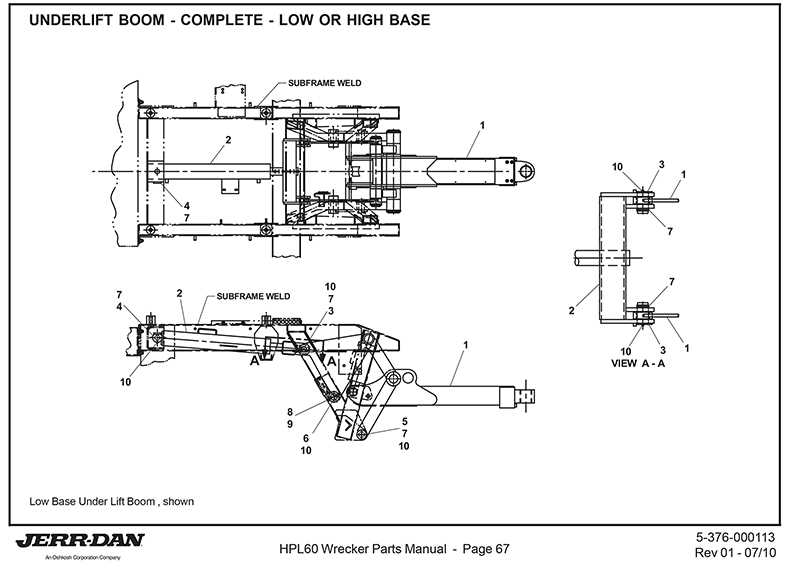 jerr dan wheel lift parts diagram