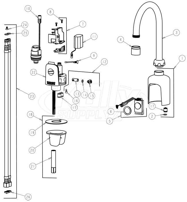 pfister kitchen faucet parts diagram