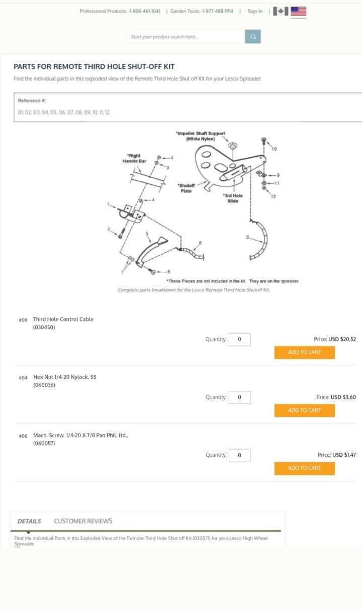 lesco spreader parts diagram