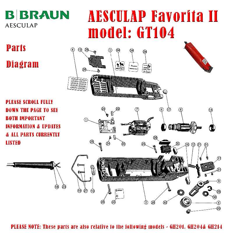 wahl trimmer parts diagram