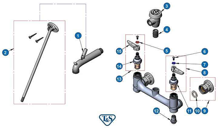 wall mount faucet parts diagram