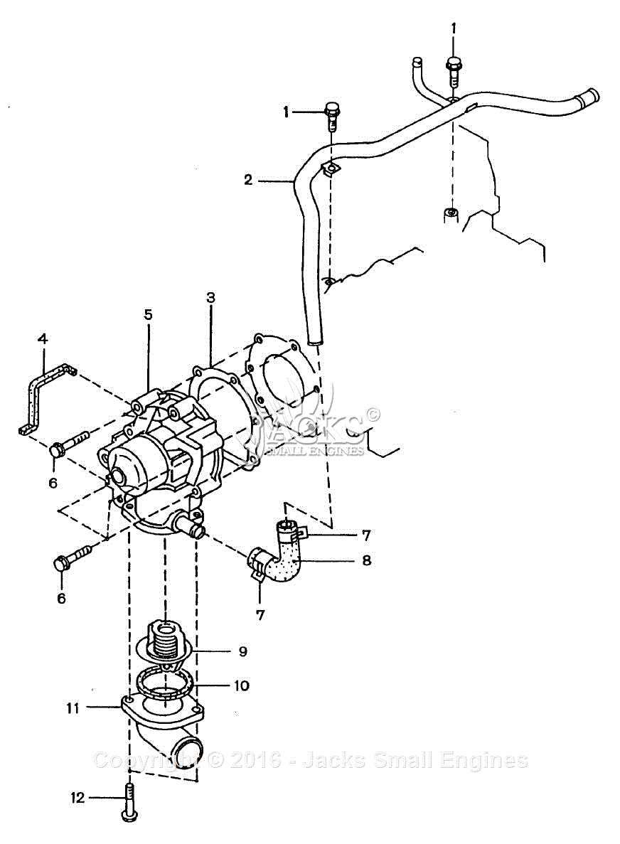 water pump parts diagram