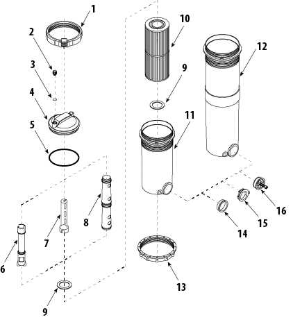 waterway pool filter parts diagram