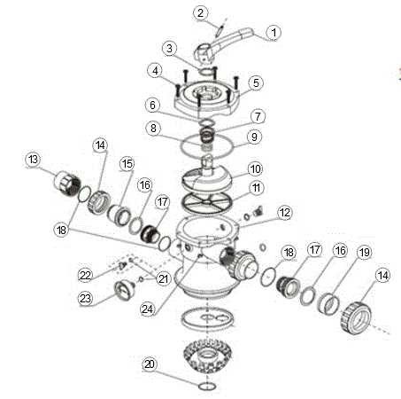 waterway sand filter parts diagram