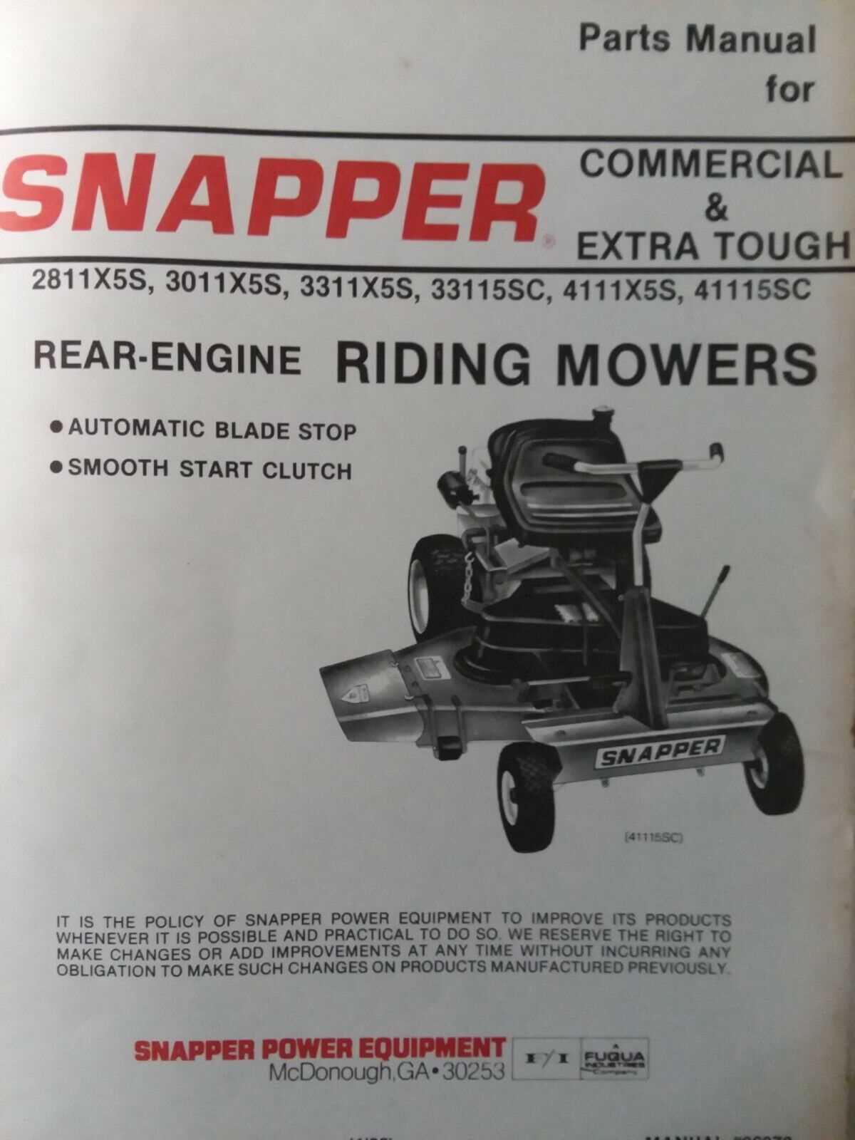 rear engine snapper riding mower parts diagram