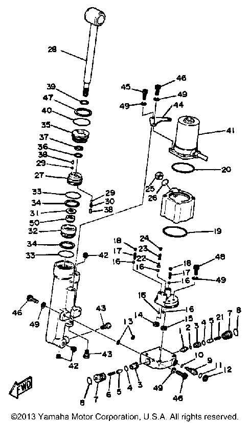 yamaha tilt and trim parts diagram